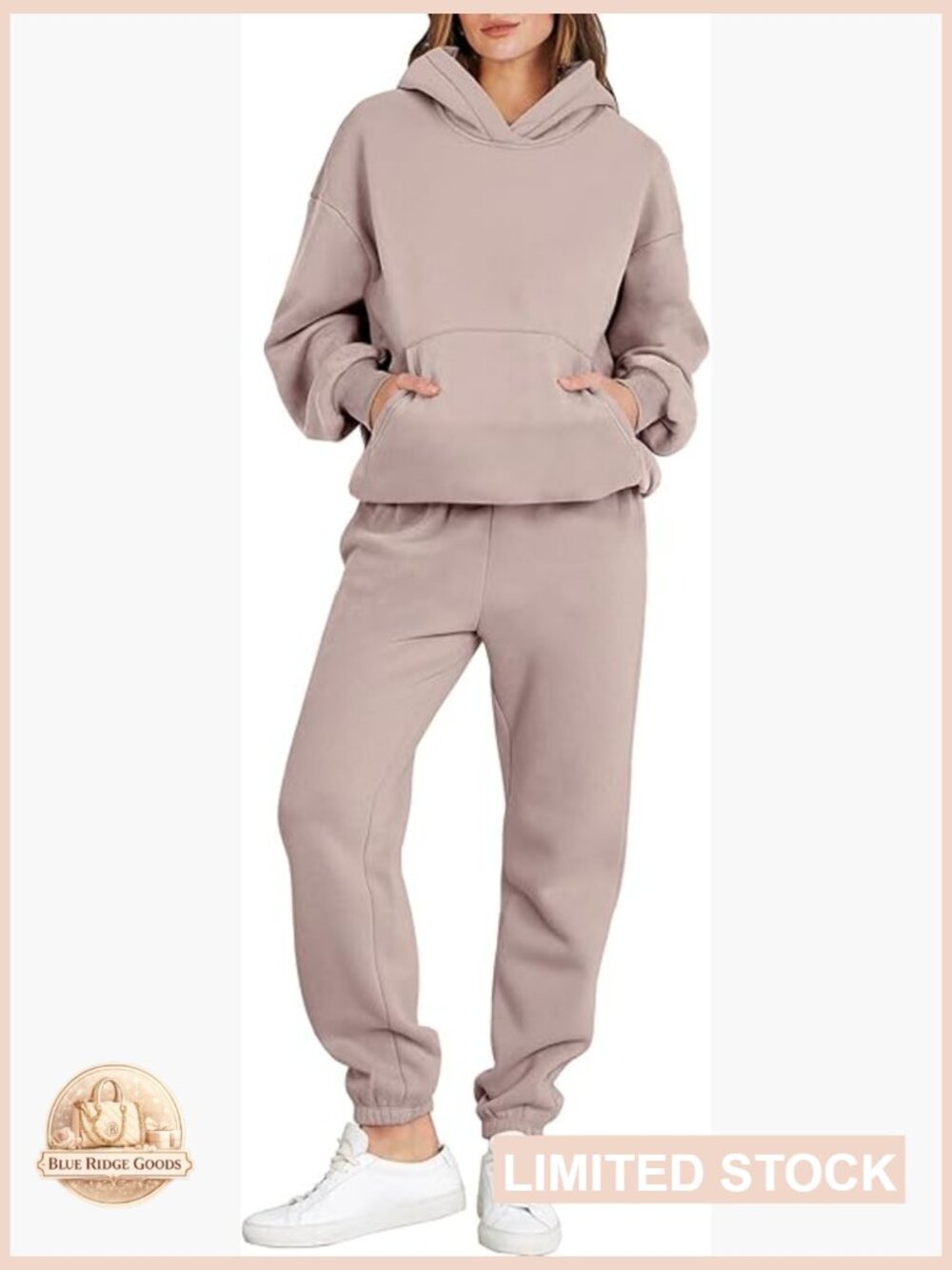 2 Piece Lounge Set Oversized Hoodie Jogger Sweatpants Y2K Tracksuit Sweatsuit - Picture 1 of 7